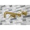 Kingston Brass KS8027NX Two-Handle Wall Mount Tub Faucet, Brushed Brass KS8027NX - alternate 4
